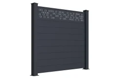 Lot de 3 clôtures aluminium 1,9m ADULA H.170cm gris