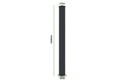 Lot de 3 clôtures aluminium 1,9m ADULA H.170cm gris