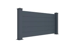 Lot de 5 clôtures aluminium 1,9m NIESEN H.90cm Gris