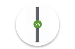 Lot de 4 poteaux EIFEL 15x15 en alu H.190cm - Gris anthracite