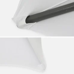 Lot de 4 tables de réception pliantes acier avec housse de protection housse en polyester blanc Gala
