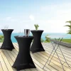 Lot de 4 tables hautes pliantes 105 CM et 4 housses noires