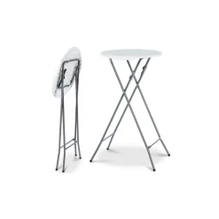 Lot de 4 tables hautes pliantes 105 CM et 4 housses noires