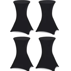 Lot de 4 tables hautes pliantes 105 CM et 4 housses noires