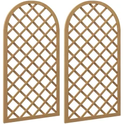 Lot de 2 treillis bois pour plantes grimpantes dim. 60L x 120H cm sapin pré-huilé