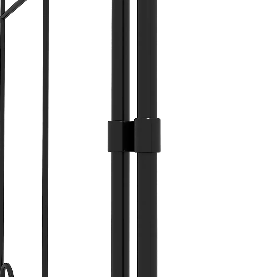 Lot de 2 treillis de jardin support pour plantes grimpantes métal noir