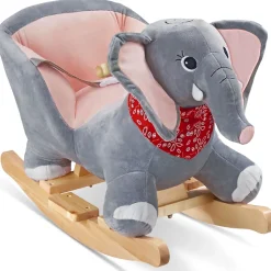 Éléphant à bascule en peluche à partir de 12 mois avec effet sonore