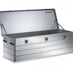 Malle Métallique en Aluminium longue largeur 1 m à 1,7 m - 160 x 60 x 49,5 cm