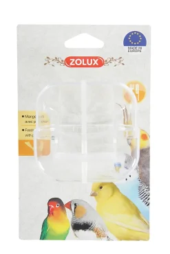 Mangeoire avec perchoir Zolux S transparente