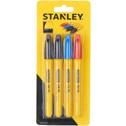 Marqueur à pointe fine multicolore Stanley - 4 pièces