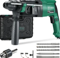 Marteau perforateur SDS-Plus, 950W avec 4 fonctions et embrayage de sécurité