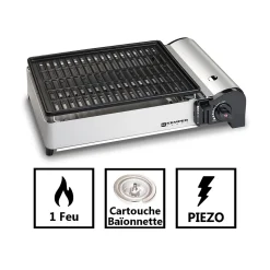 Mini barbecue gaz portable avec housse 1900w Kemper 104997