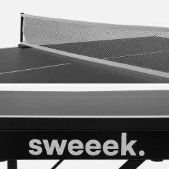 Mini table de ping pong 150x75cm - table pliable INDOOR noir. avec 4 raquettes et 6 balles