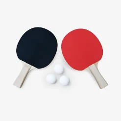 Mini table de ping pong 150x75cm - table pliable INDOOR noir. avec 4 raquettes et 6 balles