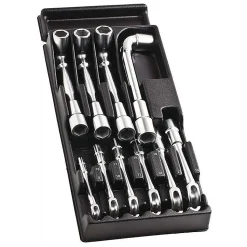 Module 10 clés à pipe débouchées en plateau thermoformé - FACOM - MOD.75-1PB