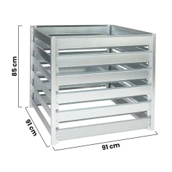 Module extension Composteur de Jardin - 91x91xH85 cm / 704L - M800A - Timbela