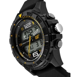 Montre Homme étanche Basecamp Diam47mm Boitier ABS Bracelet Silicone Noir & Jaune Robuste CAT