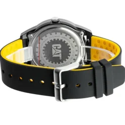 Montre Watch Insignia Diam 43 mm Noir/Jaune ABS Bracelet Silicone CAT