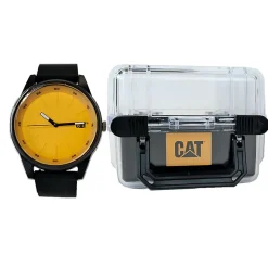 Montre Watch Insignia Diam 43 mm Noir/Jaune ABS Bracelet Silicone CAT