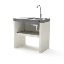 MOVELAR - Module support avec évier et robinet PLAN/VENIT 1 pour Barbecue en Béton Préfabriqué - Usage Extérieur