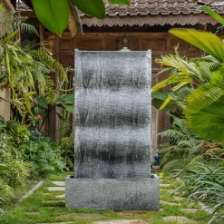 Mur d'eau contemporain vague double face 155cm