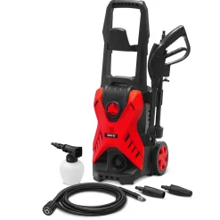 Nettoyeur haute pression 1700W - 135 bars sur roues - Buse turbo et buse rotative - Brick