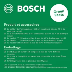 Niveau laser alignement horizontal et vertical Bosch UniversalLevel 360° vert 24m