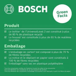Niveau Laser Bosch UniversalLevel 2 Haute Précision 0,5 mm/m et Portée 12 m avec Trépied