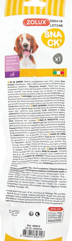Os de jambon de porc Zolux snack 400 gr