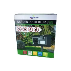 Pack 2 x GARDEN PROTECTOR 3 Répulsif Jardin anti Chien Chat Renard Lapin Fouine Ultrasons wk0055 WEITECH