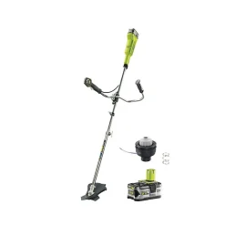 Pack RYOBI débroussailleuse 18V One+ LithiumPlus RBC18X20B4F - 1 batterie 5.0Ah RB18L50 - tête diamètre 1,6mm RAC114