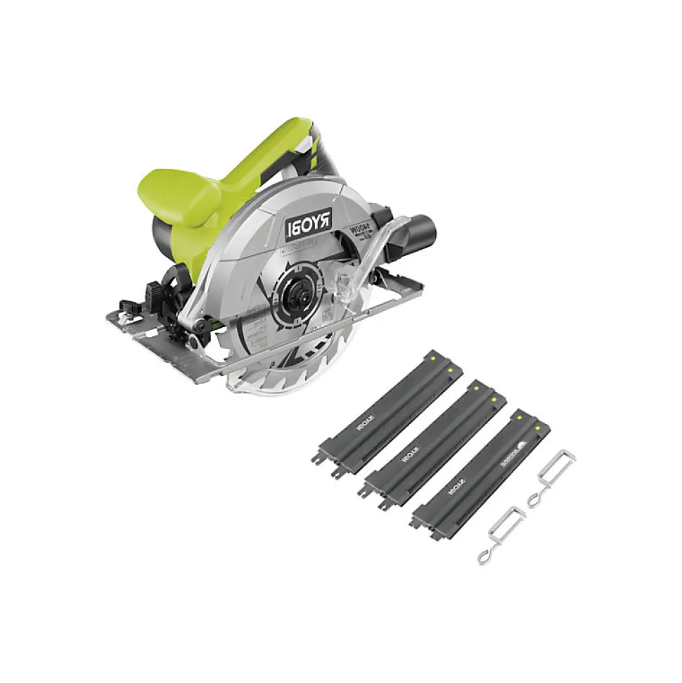Pack RYOBI Scie circulaire - RCS1400-G - 1400W - 66mm - guide de coupe - RAK03SR