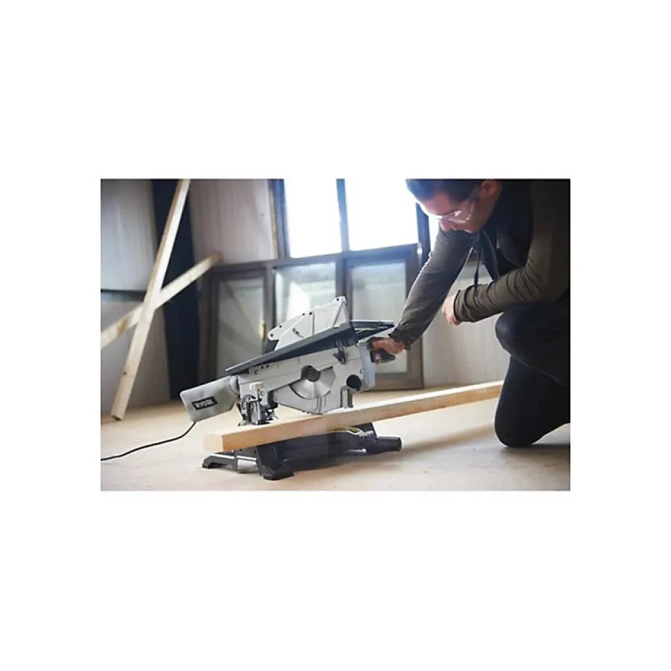 Pack RYOBI scie sur table et onglet électrique 1800W 254mm RTMS1800-G - lame carbure pour scies à coupe d'onglet 254mm SB254T48A1