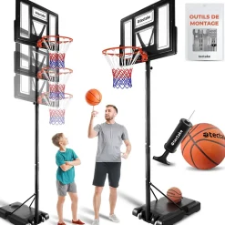 Panier de basket avec ballon et pompe inclus socle à remplir