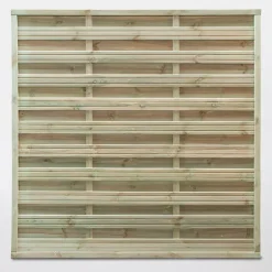 Panneau droit de clôture Douro en bois traité ép.35 mm L. 180 x H.180 cm