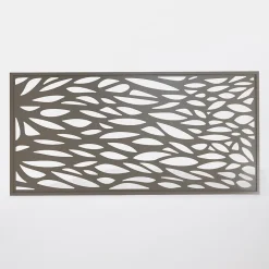 Panneau Feuilles Neva L.179 x H.88 cm aluminium taupe