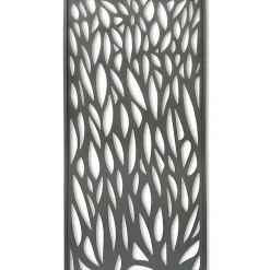 Panneau Feuilles Neva L.179 x H.88 cm aluminium taupe