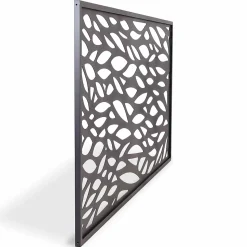 Panneau Feuilles Neva L.179 x H.88 cm aluminium anthracite