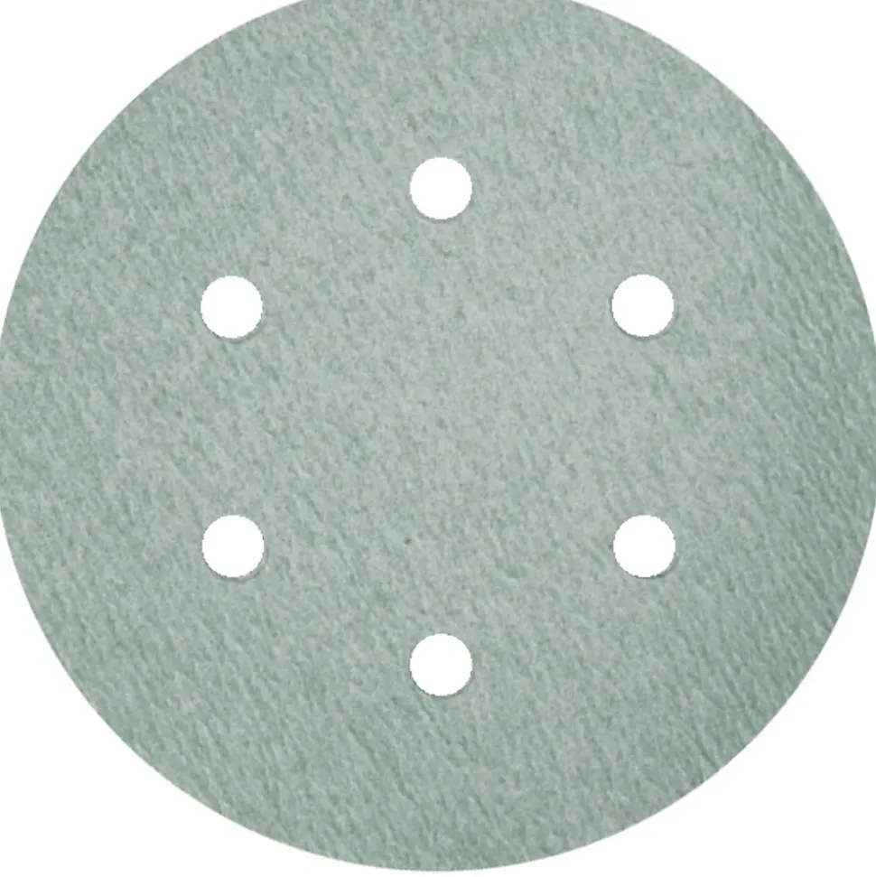 Papier abrasif corindon ø150 mm grain 80 anti-encrassement, lot de 5