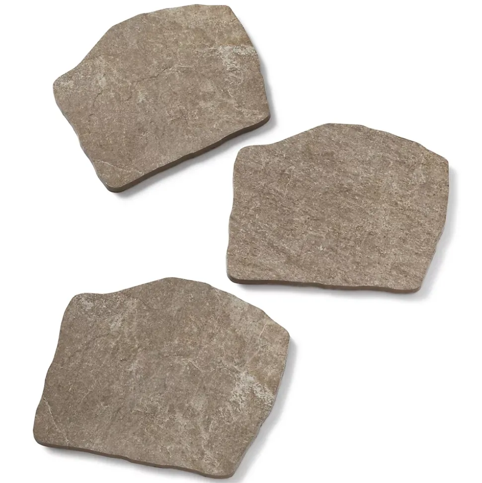 Pas japonais Irrégulier Grès cérame effet Pierre Beige 42x36x2 cm (lot de 15) - RO'MA NATURE