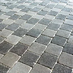 Pavé Blooma Antinéa nuancé gris 13,3 x 13,3 cm, ép.5 cm