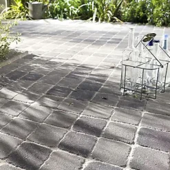 Pavé Blooma Antinéa nuancé gris 13,3 x 13,3 cm, ép.5 cm