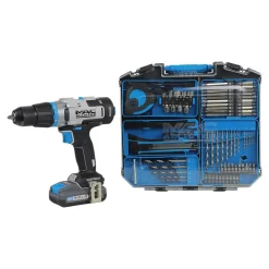 Perceuse visseuse à percussion sans fil Mac Allister 18V MCI1258COM 50Nm 1x2Ah + 74 accessoires