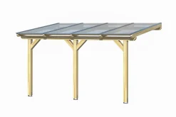 Pergola adossée SKAN HOLZ Bormio 434x300cm, bois lamellé-collé, non traité