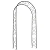Pergola arche décor volutes en acier galvanisé