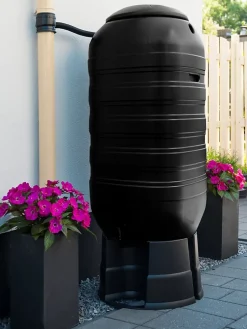 Pied pour récupérateur d'eau 120L - 210L ou 250L noir Nature