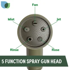 Pistolet 5 jets Verve coloris vert en plastique