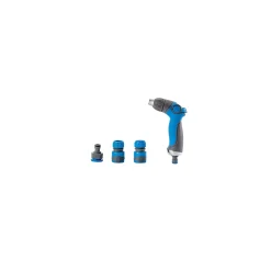 Pistolet d'arrosage et nettoyage - Suan - 3 jets ajustables - Kit complet avec raccords d'arrosage