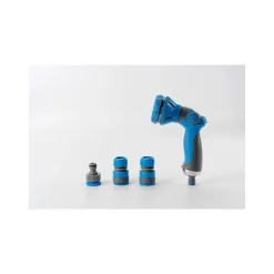 Pistolet d'arrosage et nettoyage - Suan - 8 jets - Kit complet avec raccords d'arrosage soft touch