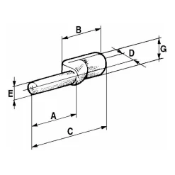 Pivot pour charnière à souder diam 15 mm (Lot de 2)